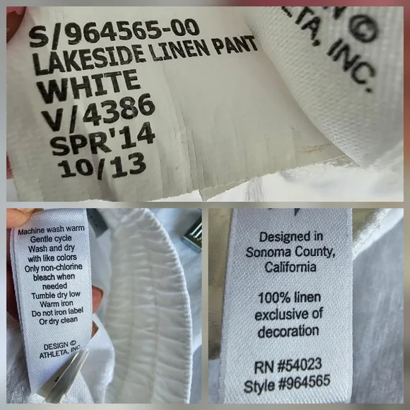 Athleta Lakeside 100% Linen Pant Size 8 Tall - Picture 14 of 16